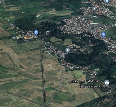 نقشه ماهواره ای روستای بوجائیه